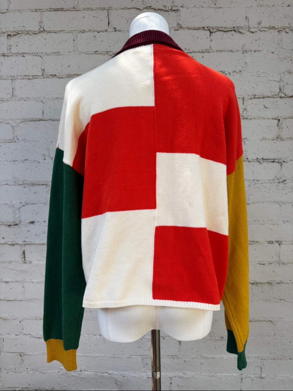 Anthropologie Flat White Colorblock Structured Cardigan Multi Size M - Picture 7 of 13